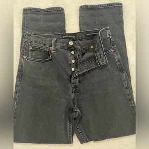 Denim Forum The Arlo High Rise Straight Black Size 27